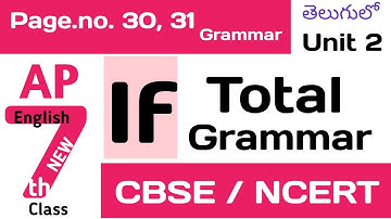 If AP Class 7 Honeycomb CBSE NCERT Chapter 2 English Grammar in Telugu