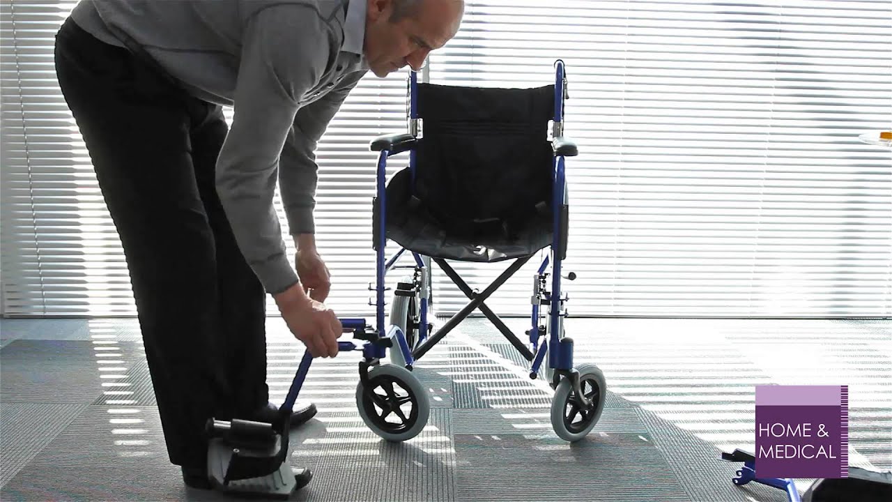 Z-Tec Aluminium Transit Wheelchair with Handbrakes