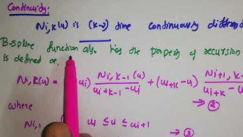 SNIT KTU S6 CADA MODULE 3 LECTURE 7 B-SPLINE CURVES