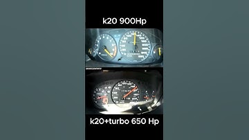 K20 900 HP VS K20 TURBO 650 HP  #jdm #honda #k20 #viral