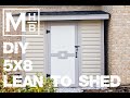 DIY 5X8 Lean To Shed From Scratch (Bike Storage) - Complete Project