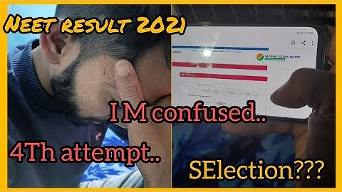 My NEET 2021 Result video|NEET result reaction ...it