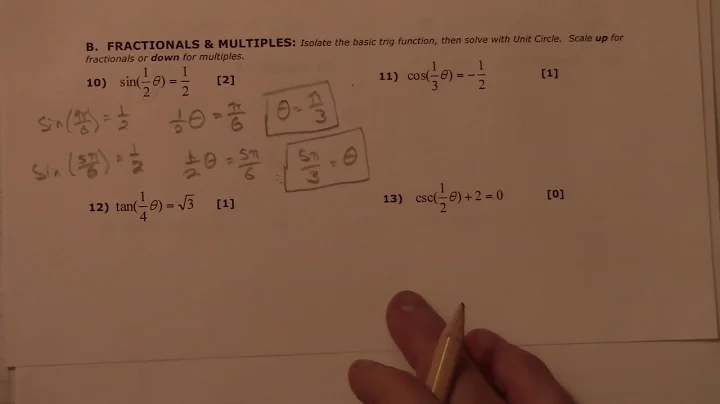 Solving Trig Equations Part 1