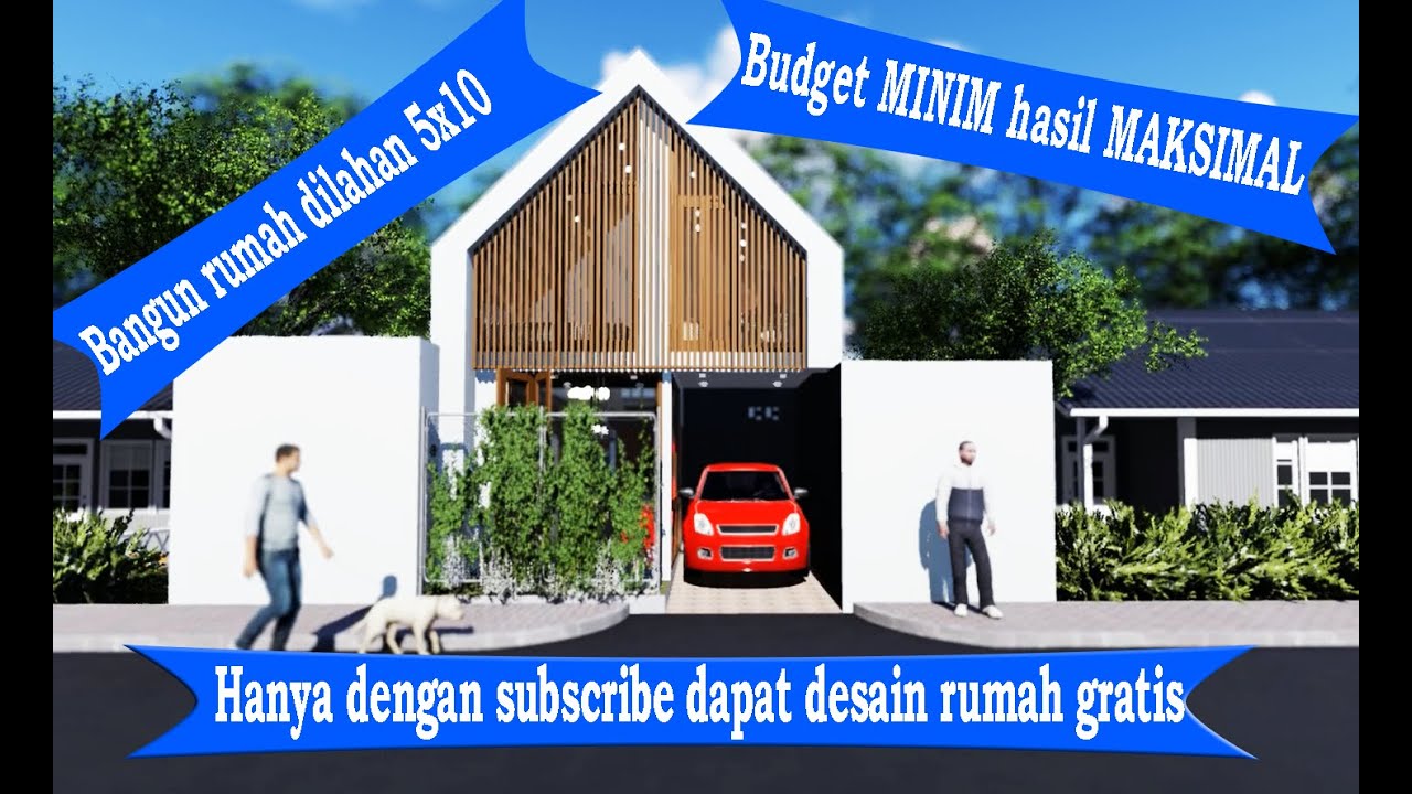 Desain Rumah minimalis dilahan 5x10  dilahan terbatas YouTube