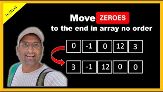 Move Zeroes To End Without Order | Hindi | Java | Data Structures | DSA | Algorithms