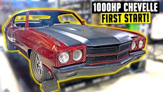 Twin Turbo LSX Chevelle Build First Start!  1000 HP Chevy Chevelle Ep. 17