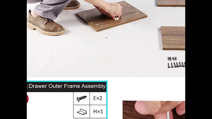 Assembly of VECELO Nightstand Side End Table With Bin Drawer