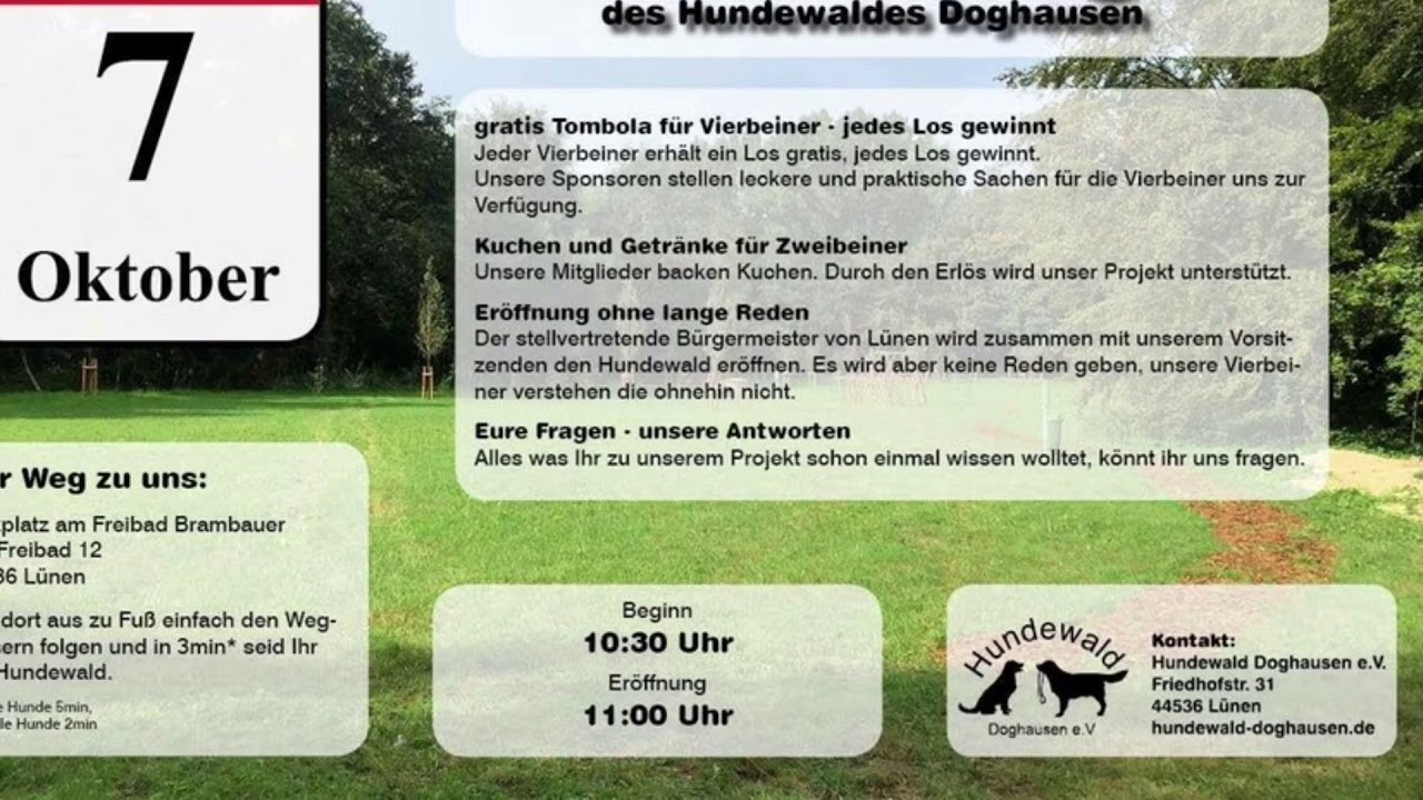 2018_10_07 Eröffnung des Hundewaldes Doghausen in Lünen