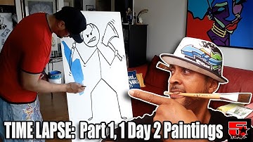 TIme Lapse: Part 1, 1 Day 2 Paintings #timelapseart #timelapse #artprocess