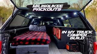 Complete Solo Truck Camper Setup Using Milwaukee Packouts In My Build !