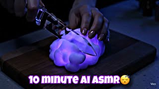 AI ASMR😴 | Cutting Glowing Cloud, Crystal Objects + More | 10 Minutes Satisfying Relaxing Sounds screenshot 4