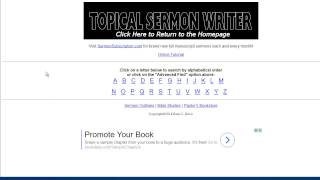 Topical Sermon Writer Tutorial