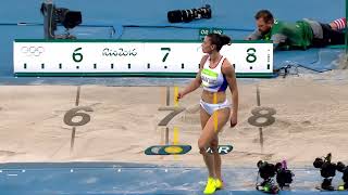 The USA's Bartoletta wins gold in women's long jump