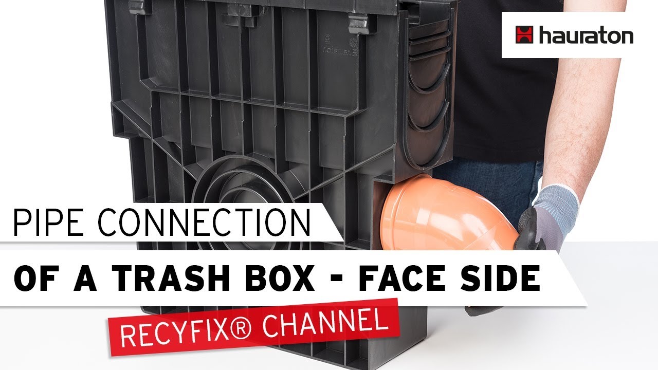 Face Side Pipe Connection of a Trash Box | RECYFIX Drainage Channel | Processing Tutorial