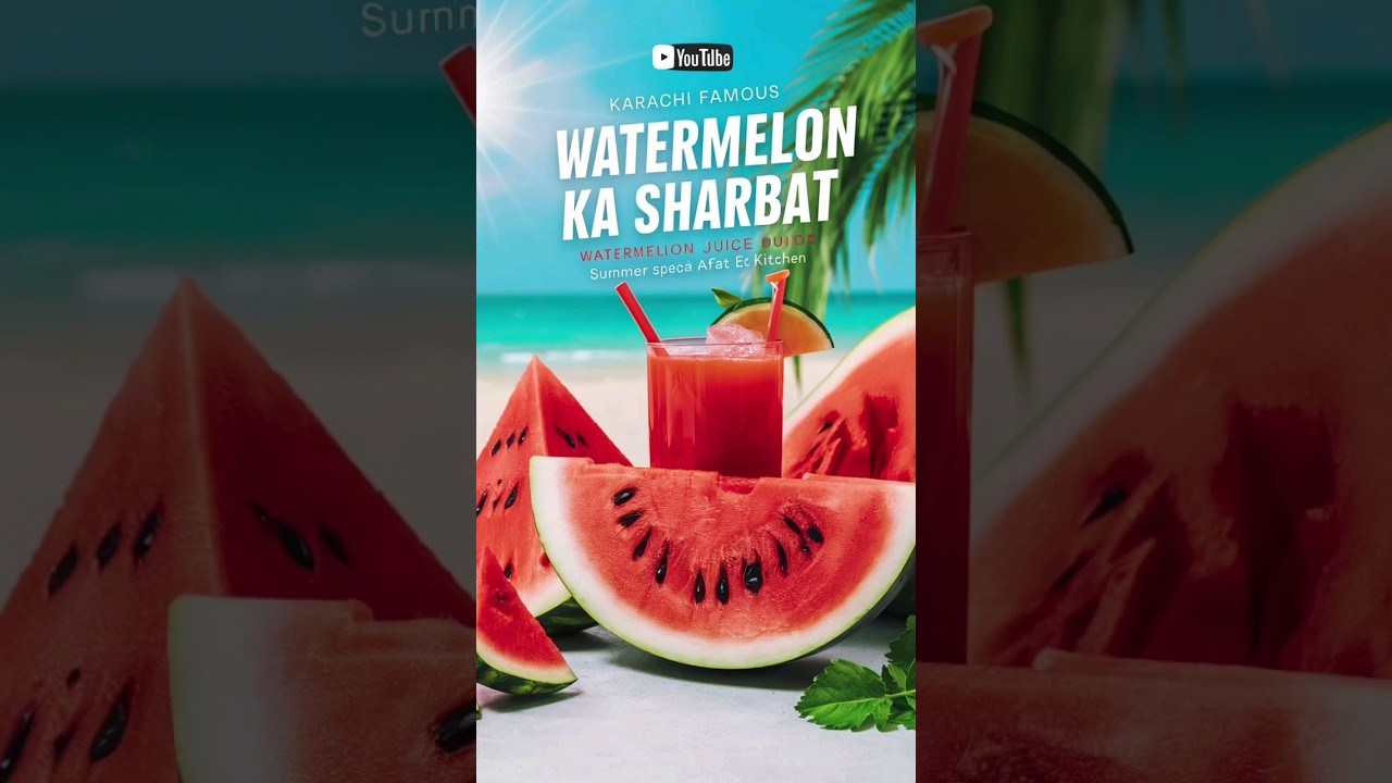 Karachi Famous Tarbooz ka Sharbat - Watermelon Juice Summer Special Drink 