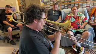A.J. Herring at Apartment Music 56 - trombone free improvisation
