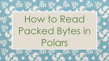 How to Read Packed Bytes in Polars