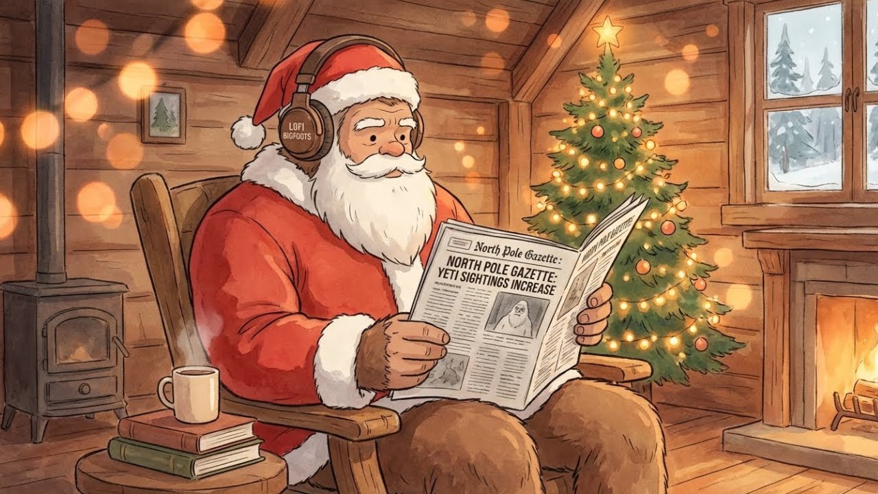 Cozy Lofi Christmas ☕ Soft Jazz Ambience for Studying & Relaxing  Winter Cabin Study Music