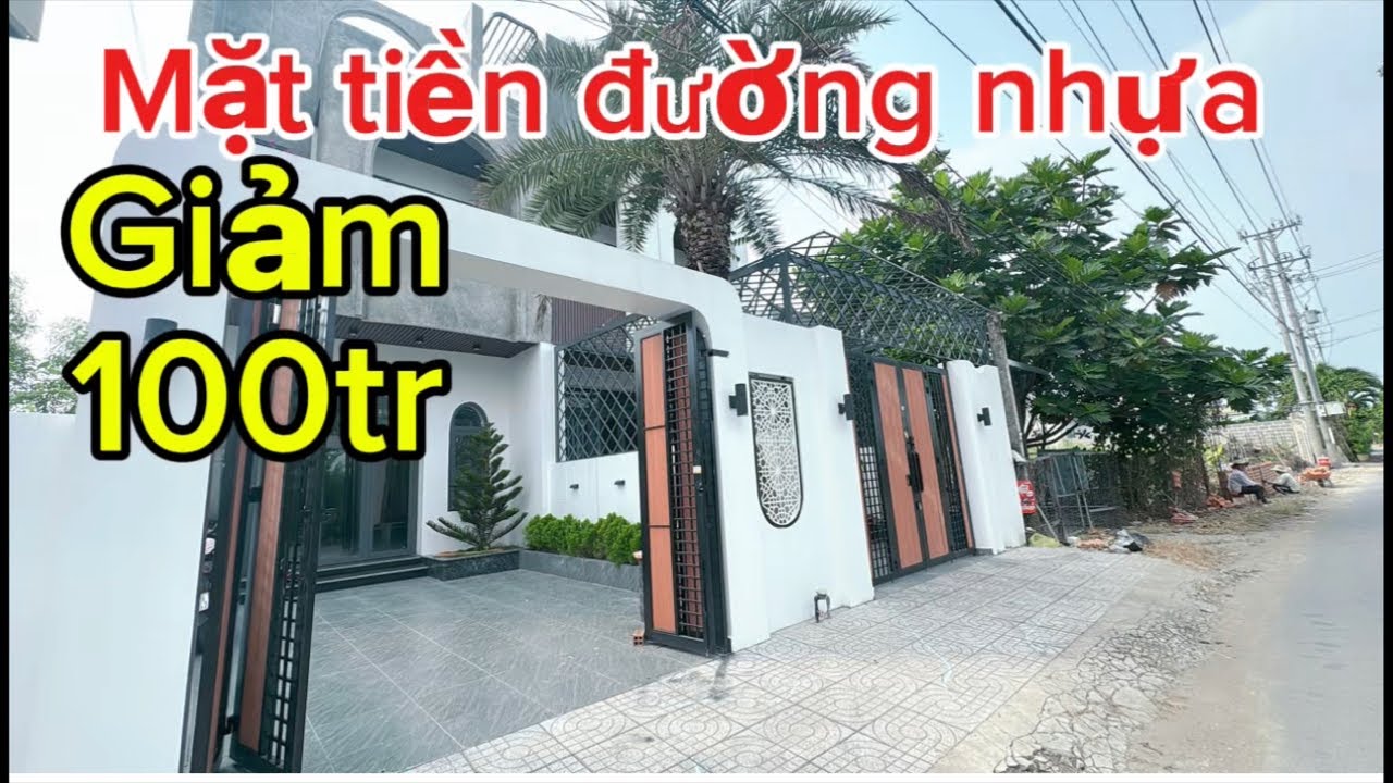 😔NGỘP GIẢM 100tr Mặt Tiền đường Nhựa 5x22m Tiện ích đầy đủ gần Chợ Bình Chánh Sổ Hồng Hoàn Công sẵn