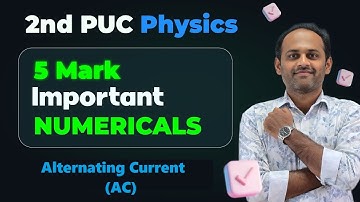 2nd PUC AC Alternating Current Numericals #2ndpuc #physics_important_numericals #alternating_current
