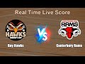 Bay Hawks vs Canterbury Rams Live Score - New Zealand National Basketball League