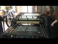 Printing on an 1880s prouty newspaper press aka the grasshopper press