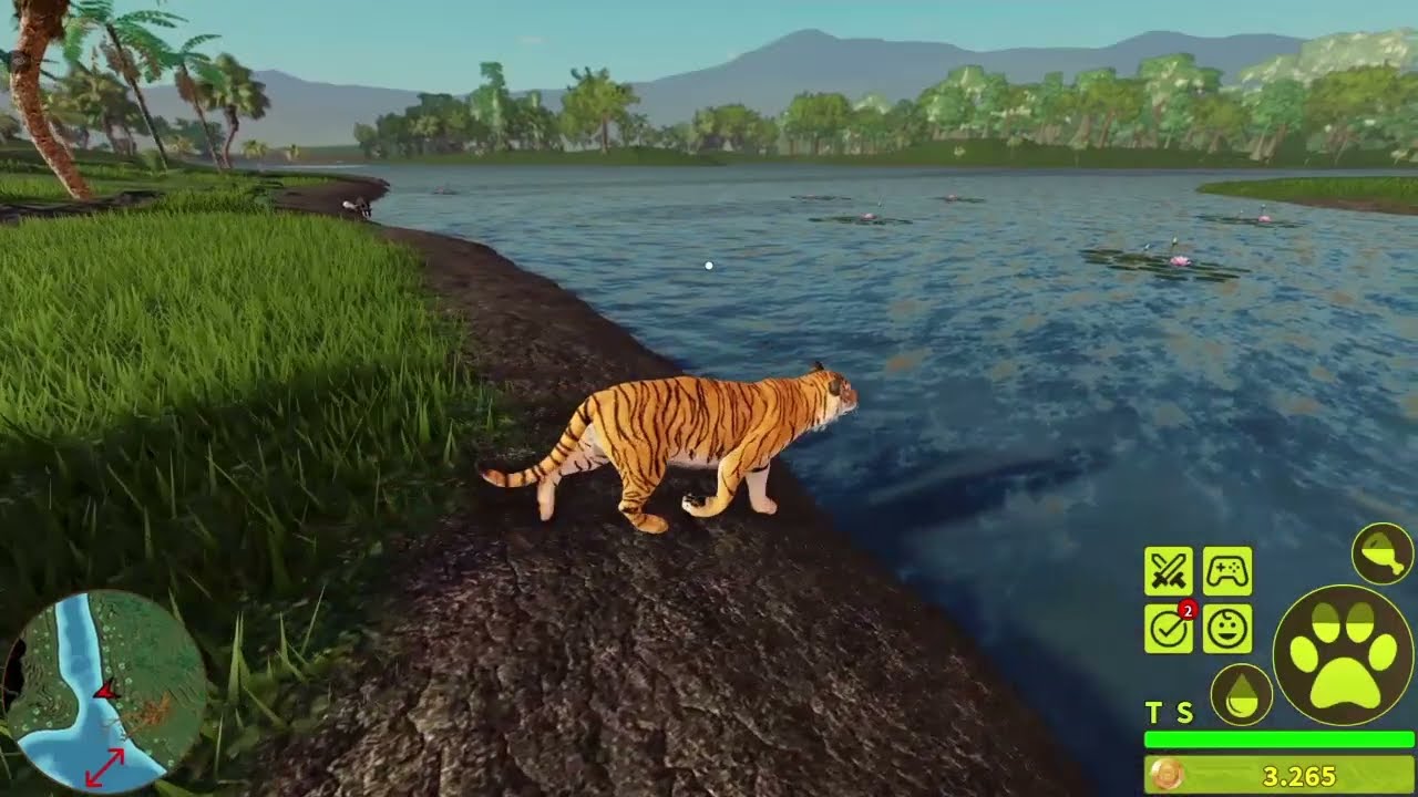 {New} Jungle Life Tiger game play-Testing out jump speed attack and ability 🌴🐅