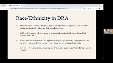 Race and Ethnicity in DRA