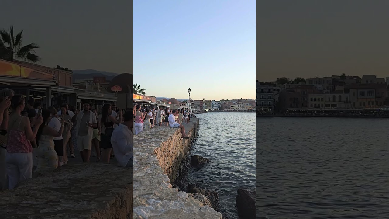 Chania, Crete,  Greece. sunset lovers 💛 ✨️ 💖 💓 ♥️ 💕