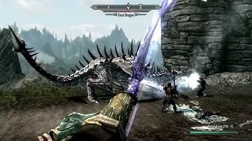 The Elder Scrolls V: Skyrim Conjuration Mage VS Dragon