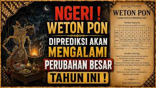 NGERI❗Weton Pon Diprediksi Akan Mengalami Perubahan Besar Tahun Ini❗