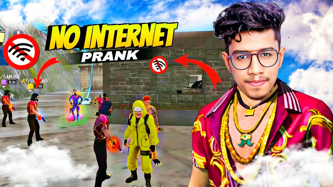 Haccer Bundle ഇട്ടു No Internet Prank 😂 Grandmaster Lobby - Freefire Max