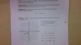 Dilations Notes - Page 34, 35