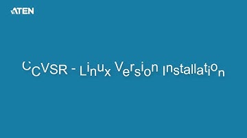 CCVSR - Linux version installation