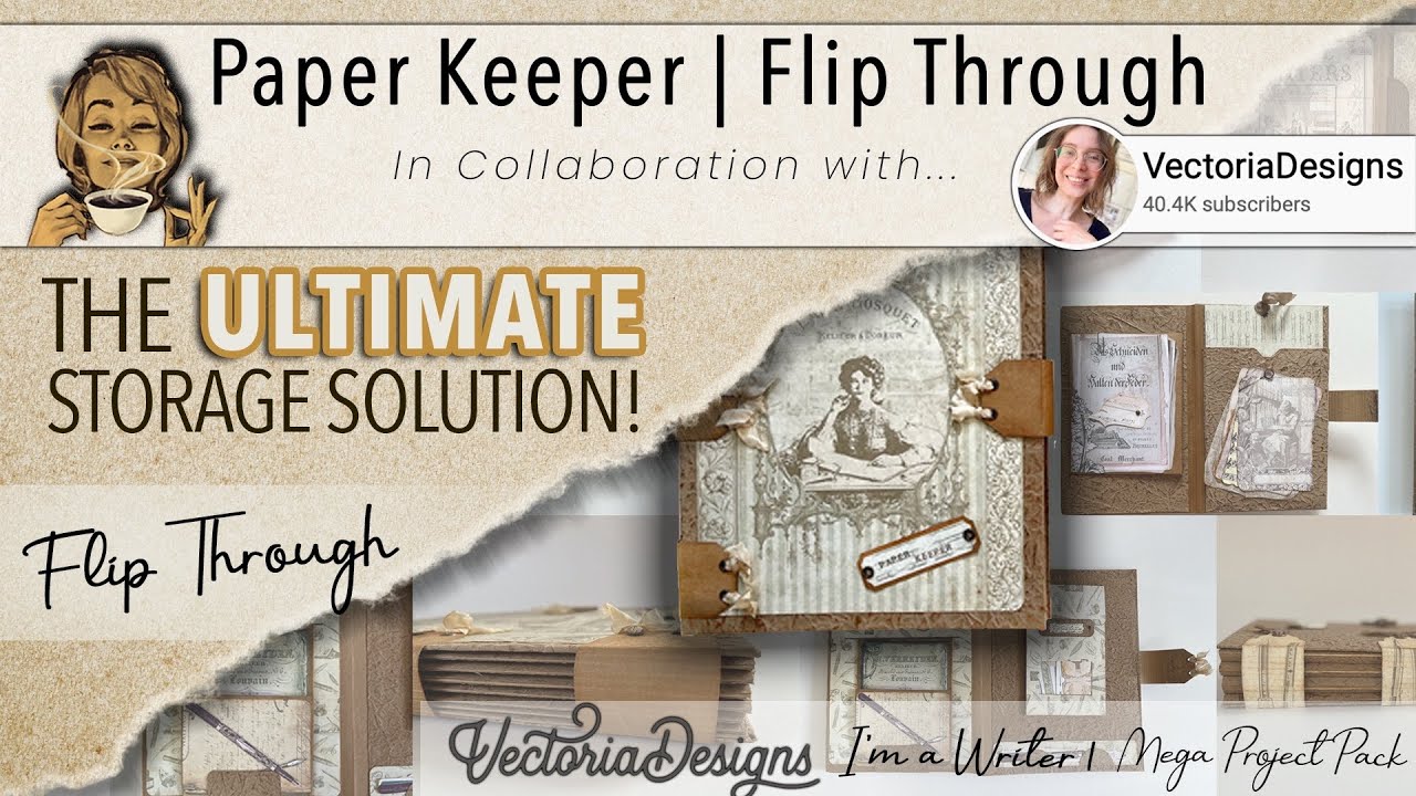 Paper Keeper Flip Through Vectoria Designs I'm a Writer Kit YouTube