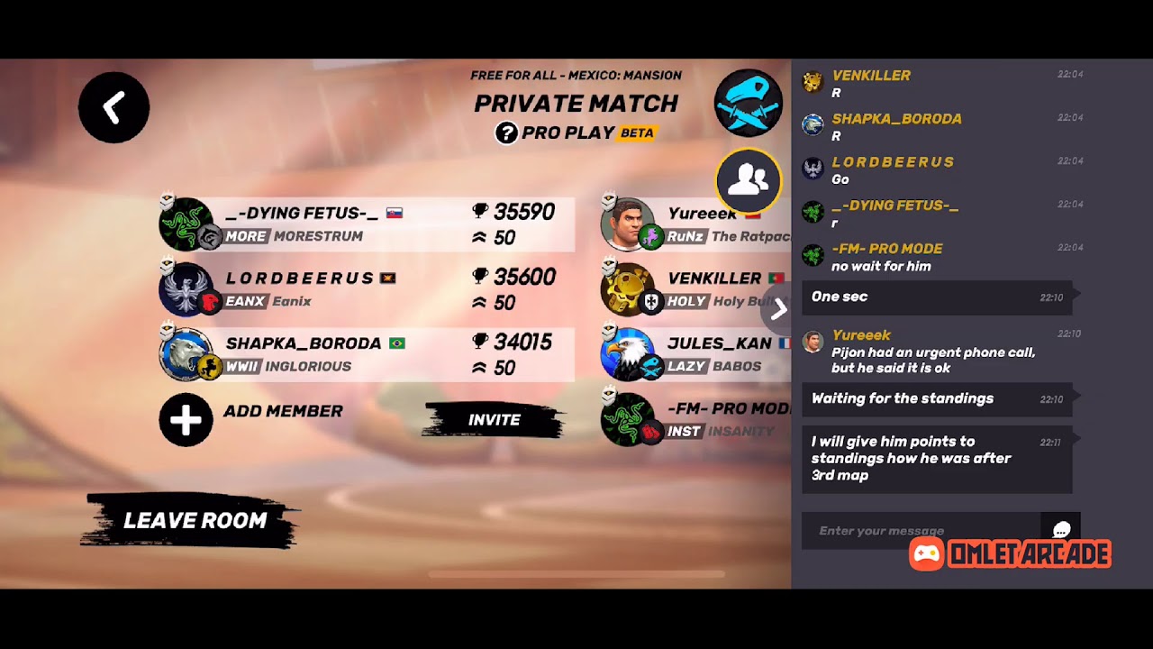 5th Guns of Boom Free-For-All PRO MODE tournament