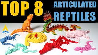 8 Cool Articulated Reptiles to 3D Print | Satisfying #3dPrinting #satisfying