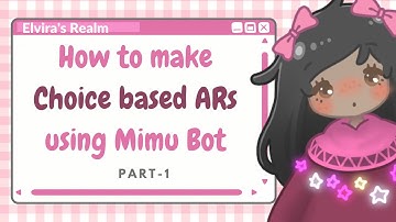 How to create Choice Based ARs│using Mimu Bot│ Part-1│Join our 9K Discord fam│ Elvira