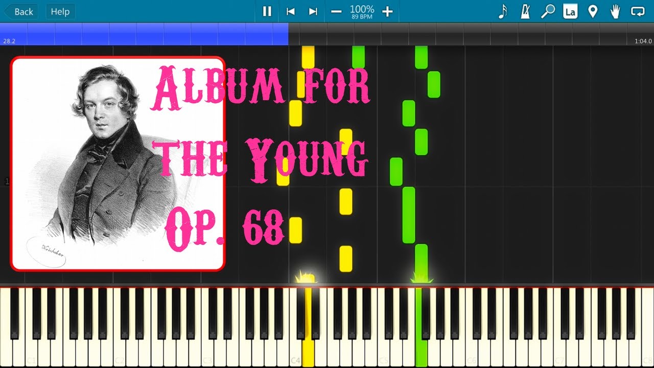 Robert Schumann - Album for the Young, Op. 68 - 01 - Melody [Synthesia Piano Tutorial]