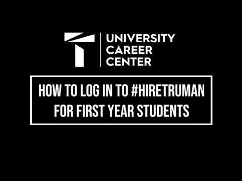 #Hiretruman First-year login