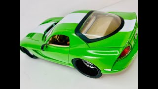 Restoration Damaged Dodge Viper Diecast Model car Repair Diecast restoration