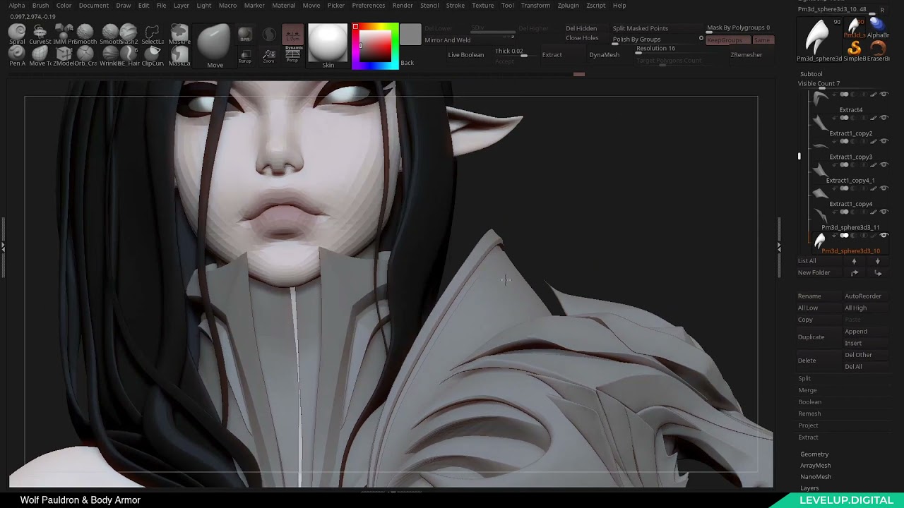 ElvenWarrior Part 06b Body Armor and Skirt