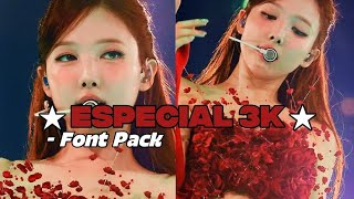 ☆ Especial 3k (font pack para marca d'água)