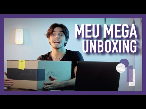 MEU MEGA UNBOXING | NOVO ESTÚDIO