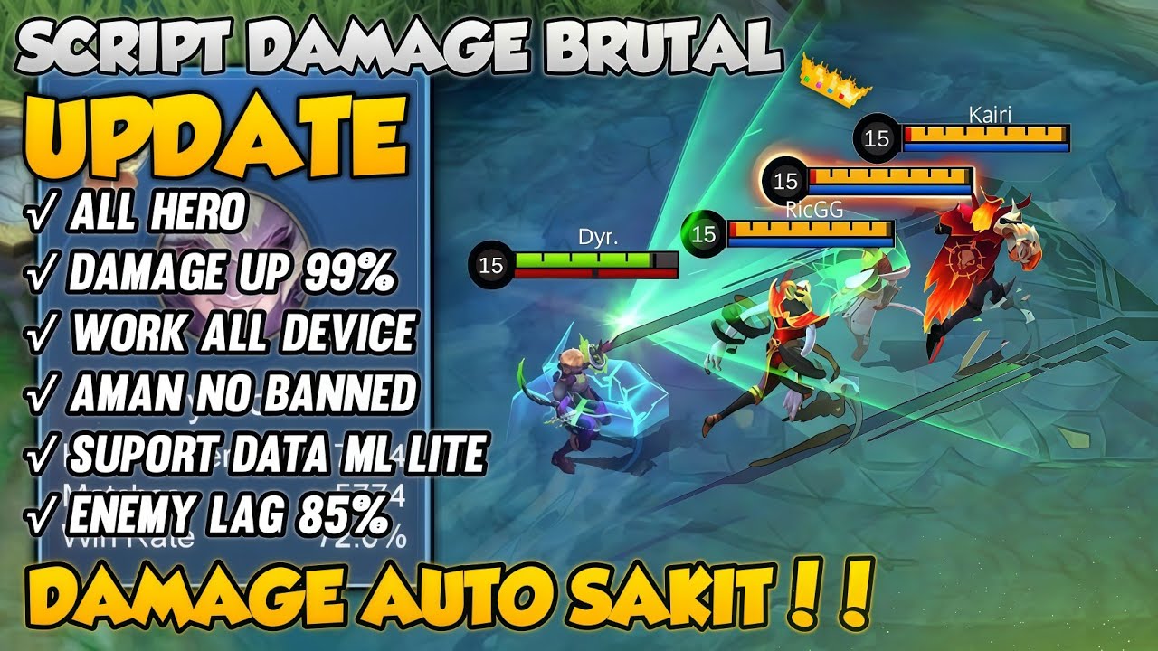 UPDATE SCRIPT DAMAGE VIP 1HIT ‼️ TERBARU WORK ALL HERO ‼️ BURUAN COBAIN