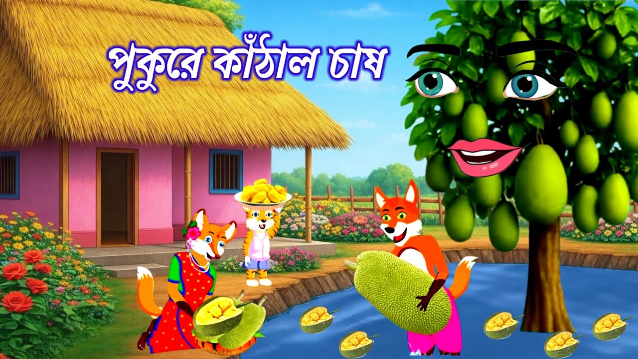 পুকুরে কাঁঠাল ফল | Bangla cartoon | Cartoon video | Siyaler cartoon | Rupkothar golpo |cartoon 