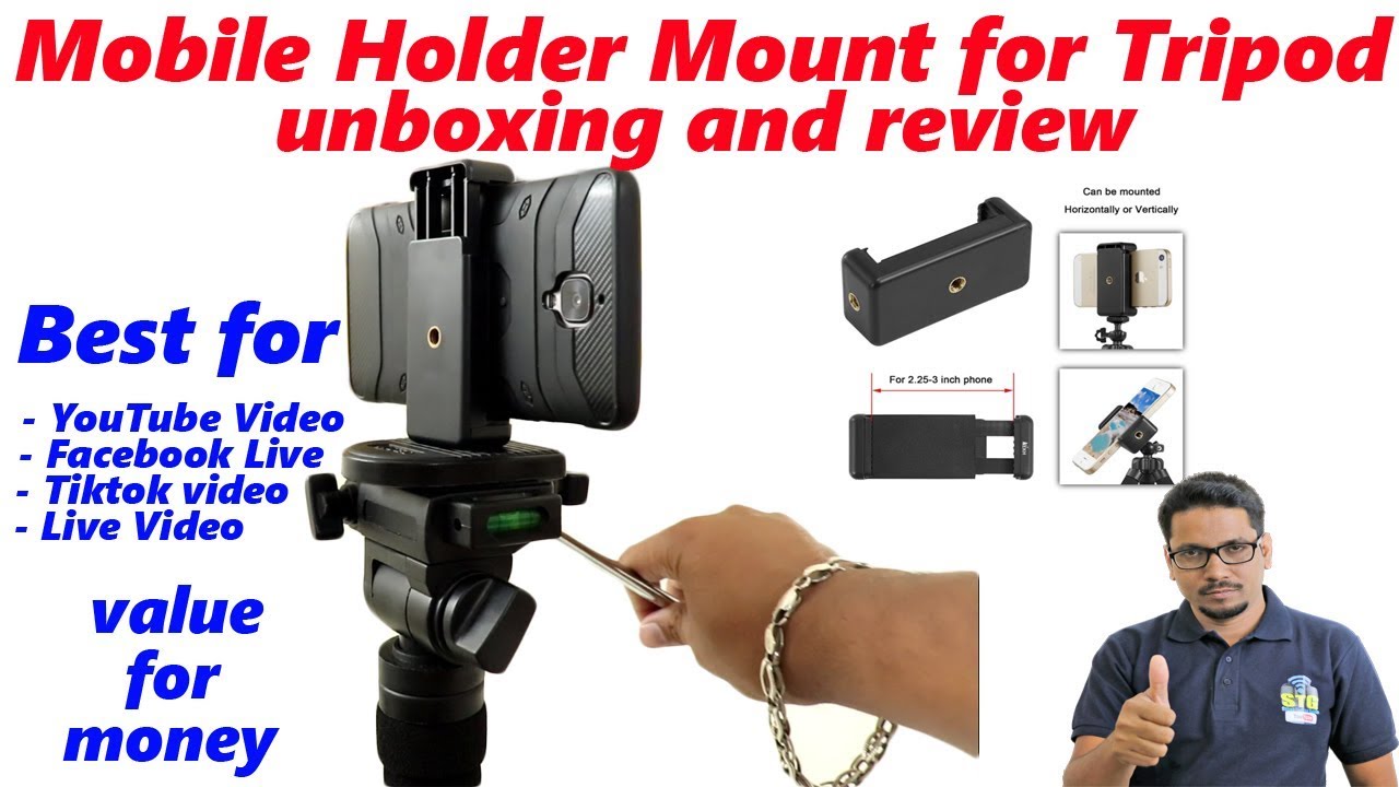 Hindi Mobile Holder Mount for Tripod unboxing and review YouTube