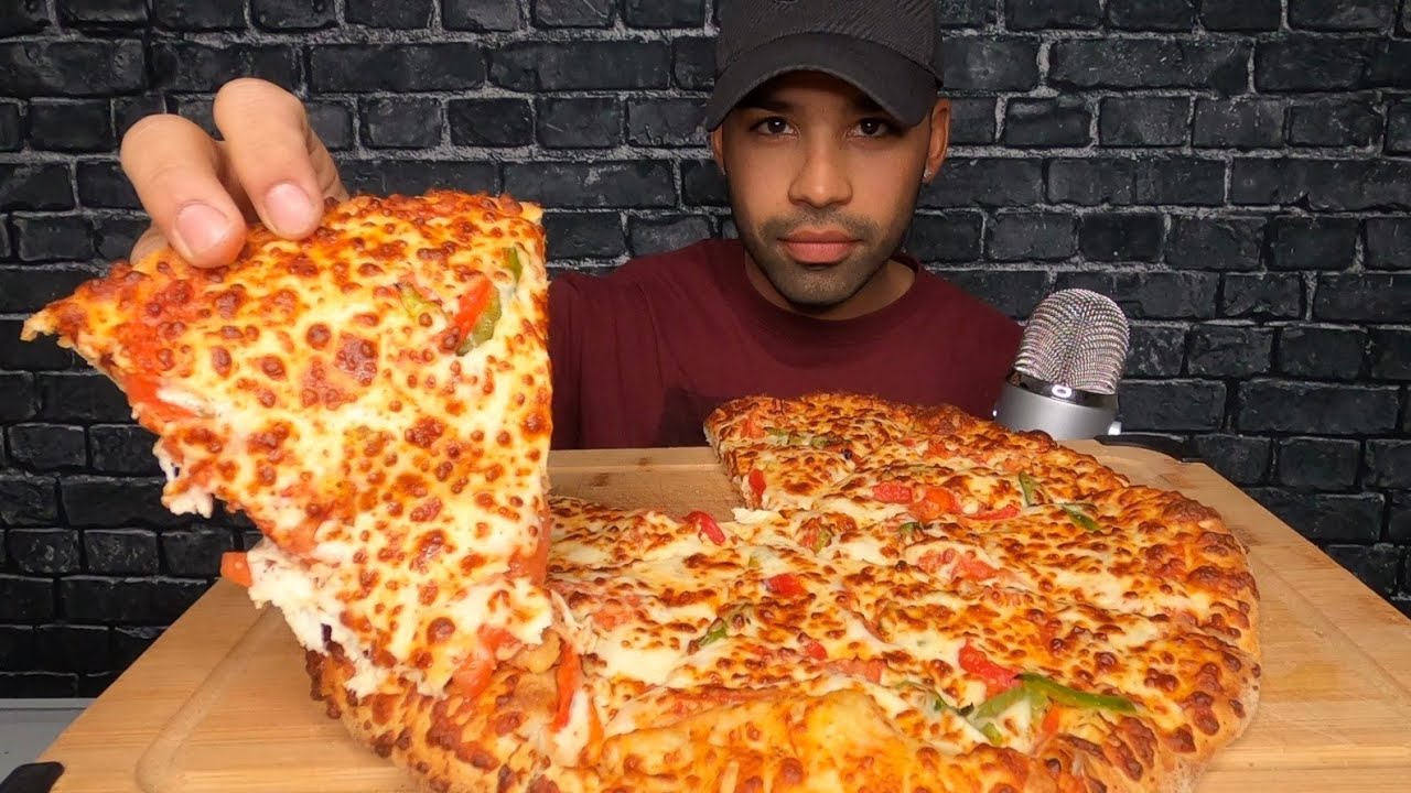 (ASMR) DOMINO'S PIZZA MUKBANG