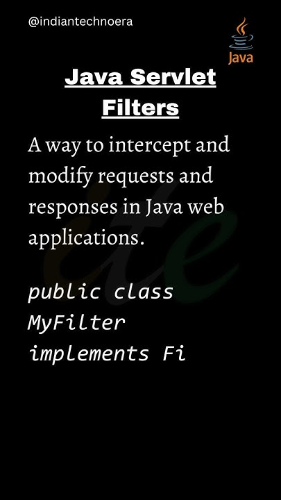 54 Java Servlet Filters #shorts #java #indiantechnoera - YouTube