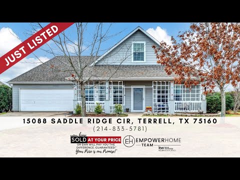 15088 Saddle Ridge Circle, Terrell, TX home video tour